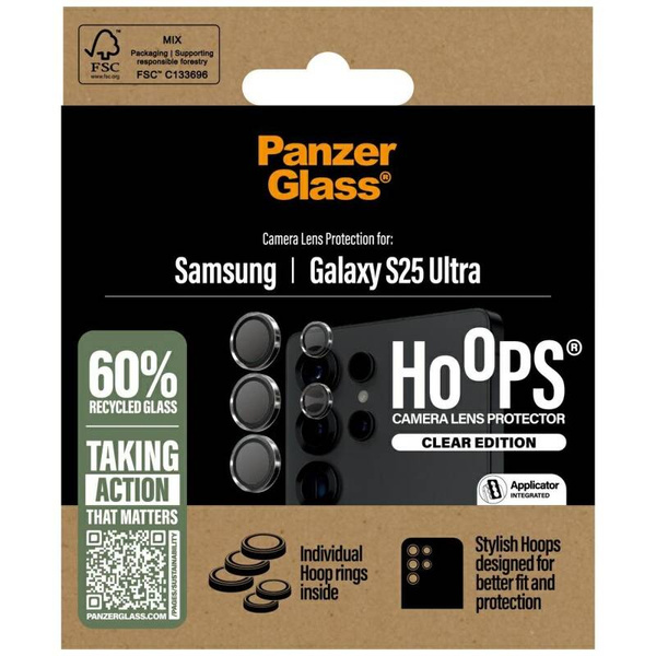 SZKŁO HARTOWANE NA OBIEKTYW DO SAMSUNG GALAXY S25 ULTRA PANZERGLASS HOOPS