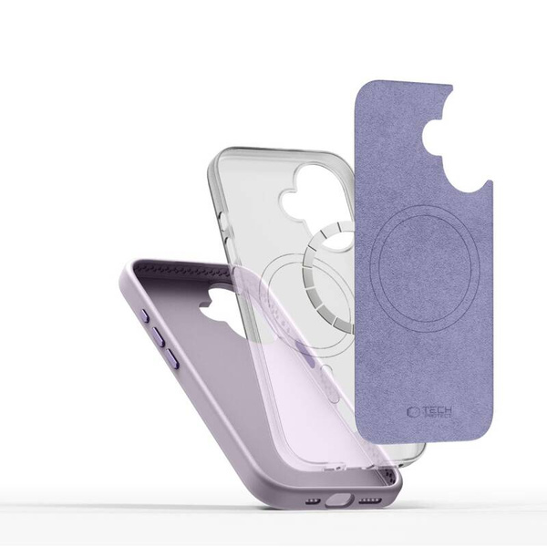 ETUI DO IPHONE 16 TECH-PROTECT SILICONE PURE MAGSAFE MAUVE