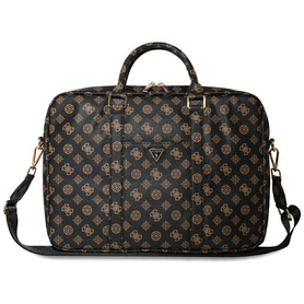 TORBA NA LAPTOPA DO 16" GUESS 4G PEONY FRONT POCKET ZIPPER TRIANGLE CZARNA