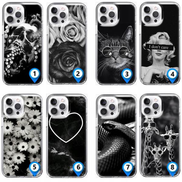 Etui LEO czarne różne wzory do iPhone 13 Pro