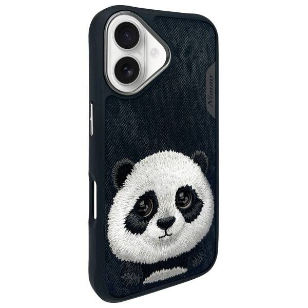 ETUI DO IPHONE 16 6.1" NIMMY BIG EYED PET 2.0 PANDA CZARNE