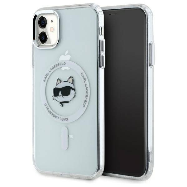 ETUI DO IPHONE 11 / XR 6.1" KARL LAGERFELD IML METAL CHOUPETTE HEAD BIAŁE