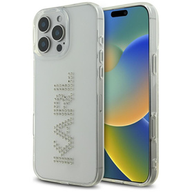 ETUI DO IPHONE 16 PRO KARL LAGERFELD IML RHINESTONES LOGO PRZEZROCZYSTE