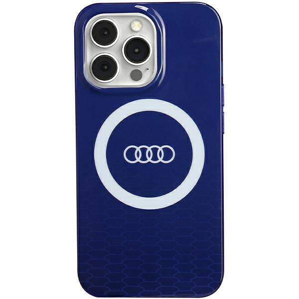 ETUI do IPHONE 13 PRO AUDI IML BIG LOGO MAGSAFE NIEBIESKIE