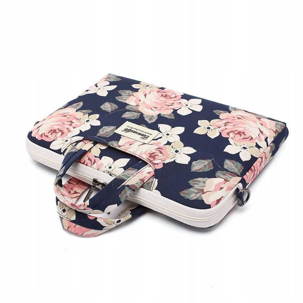 Canvaslife Briefcase | Torba na Laptop 13-14" - NAVY ROSE