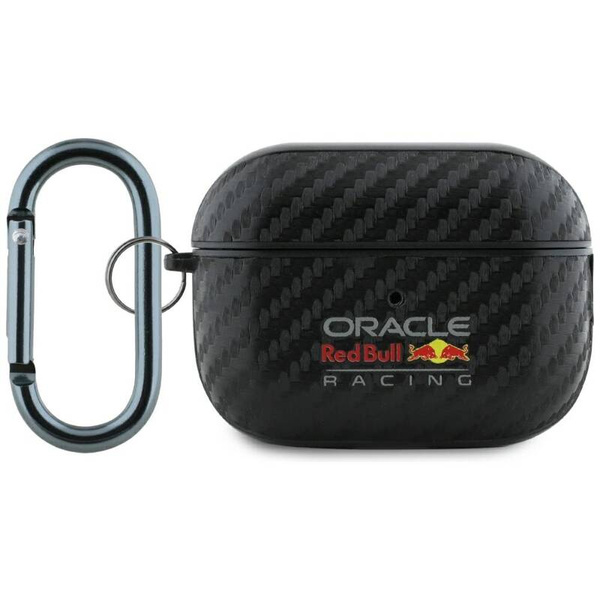 ETUI DO AIRPODS PRO 2 RED BULL PU CARBON LOGO CZARNE