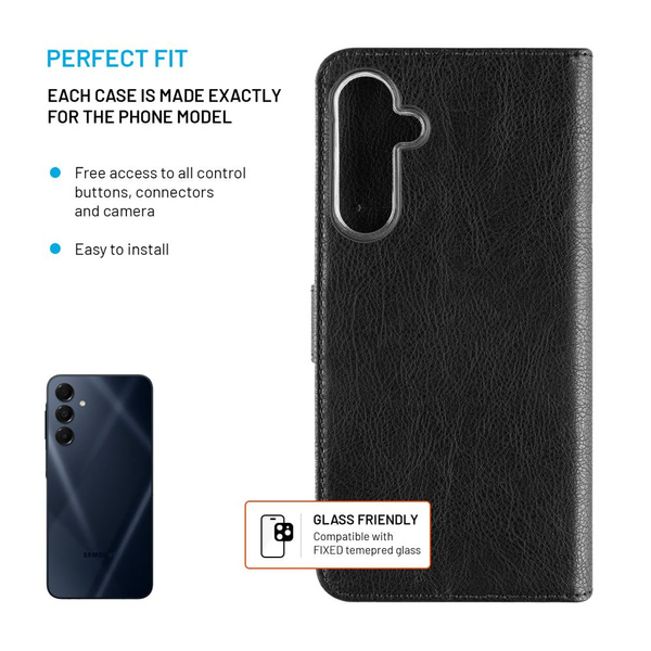 ETUI DO SAMSUNG GALAXY A16 5G FIXED OPUS BOOK CZARNA