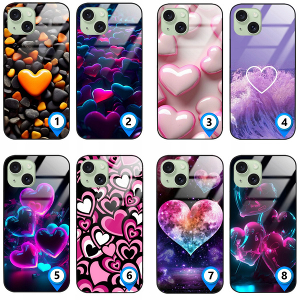 Etui akrylowe LEO serca różne wzory do iPhone 13