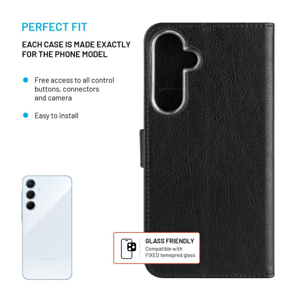 ETUI DO SAMSUNG GALAXY A55 5G BOOK FIXED OPUS CZARNE