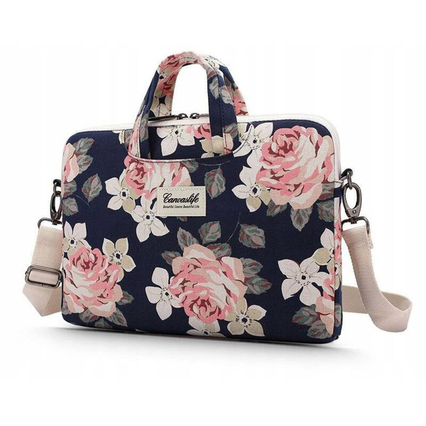 Canvaslife Briefcase | Torba na Laptop 13-14" - NAVY ROSE