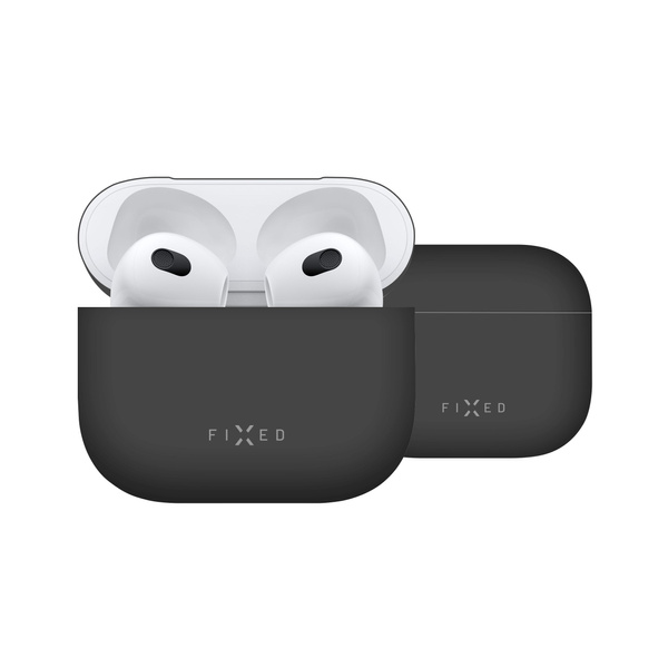 ETUI DO APPLE AIRPODS 3 FIXED ULTRACIENKIE SILIKONOWE SILKY CZARNE