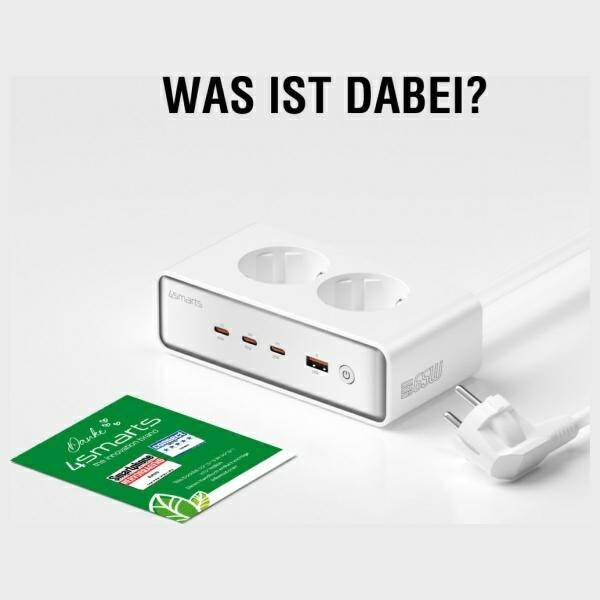 PRZEDŁUŻACZ 4SMARTS 6W1 65W GAN BIAŁY