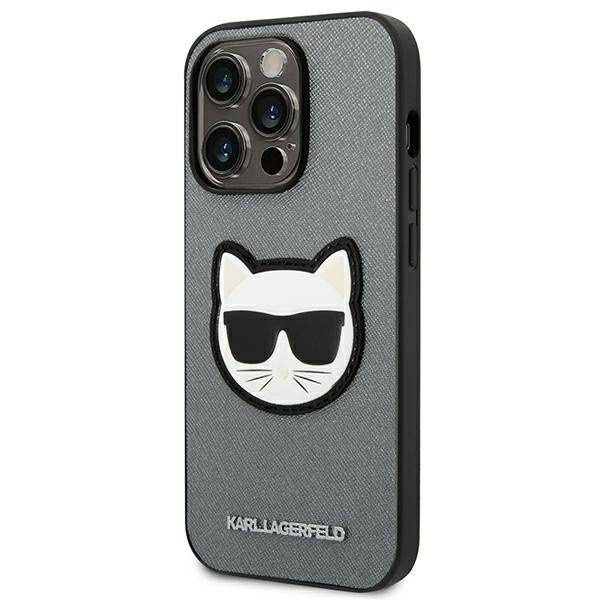 ETUI KARL LAGERFELD SAFFIANO CHOUPETTE DO IPHONE 14 PRO MAX SILVER