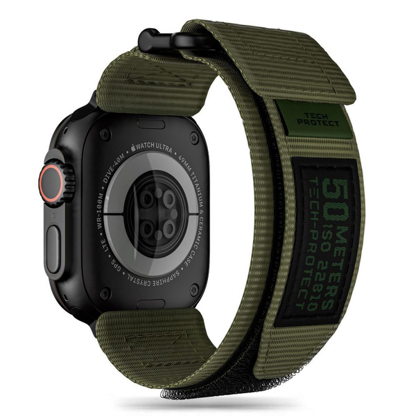 PASEK do APPLE WATCH 42 44 45 49 MILITARY GREEN TECH-PROTECT