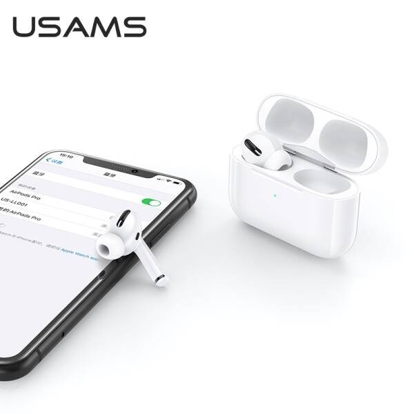 SŁUCHAWKI BEZPRZEWODOWE BLUETOOTH USAMS 5.0 REDUKCJA SZUMÓW WHITE