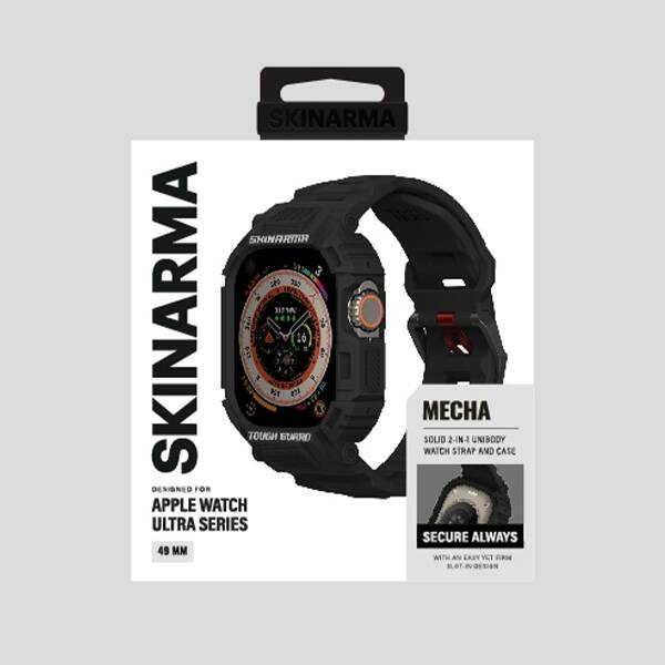PASEK Z ETUI DO APPLE WATCH 49 MM SKINARMA MECHA 2W1 CZARNE