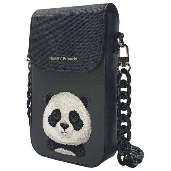 TOREBKA NA TELEFON NIMMY BIG EYED PET 2.0 PANDA CZARNE