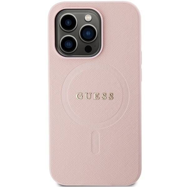 ETUI GUESS SAFFIANO MAGSAFE DO IPHONE 14 PRO MAX PINK