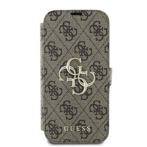 ETUI DO IPHONE 16 PLUS 6.7" GUESS 4G METAL LOGO BRĄZOWE