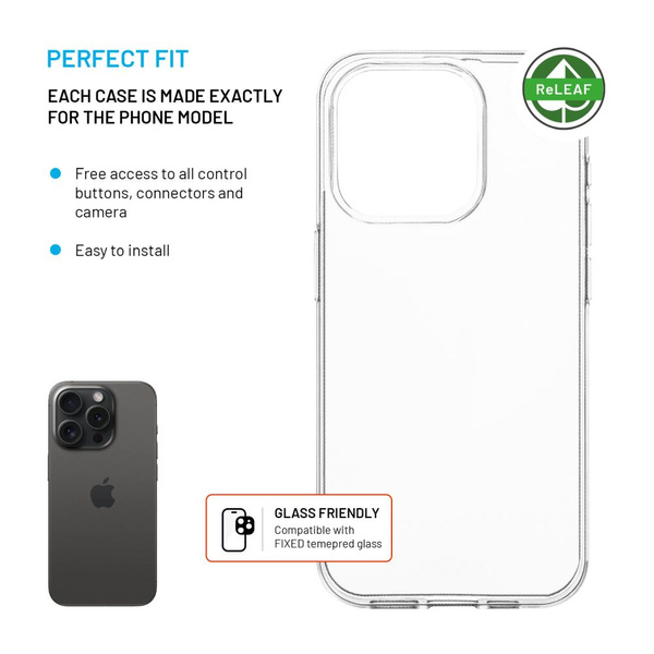 ETUI DO APPLE IPHONE 15 PRO FIXED RESTORY ŻELOWE TPU PRZEZROCZYSTE