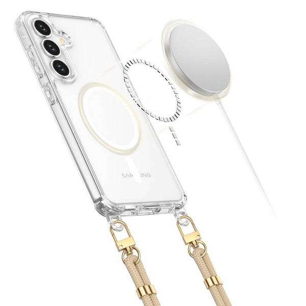 ETUI DO SAMSUNG S25 ZE SMYCZĄ TECH-PROTECT FLEXAIR CHAIN MAGSAFE CZARNE