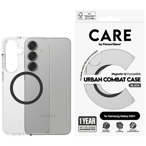 ETUI DO SAMSUNG S25 PLUS CARE BY PANZERGLASS FLAGSHIP URBAN COMBAT BLACK QI