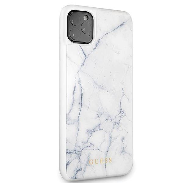 GUESS HARD CASE MARBLE Etui do Apple IPhone 11 Pro Max - White
