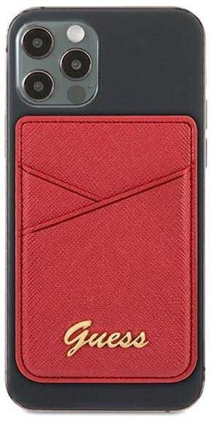 Guess Magnetic Card Holder | Portfel z Magsafe - SAFFIANO RED
