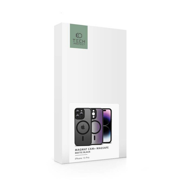 Tech-Protect Magmat Cam+ MagSafe | Etui do iPhone 15 Pro - MATTE BLACK