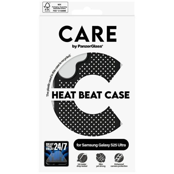 ETUI DO SAMSUNG S25 ULTRA CARE BY PANZERGLASS FEATURE HEAT BEAT CZARNE