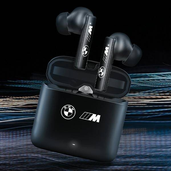 SŁUCHAWKI BLUETOOTH BMW + STACJA DOKUJĄCA ETUI BLACK TWS