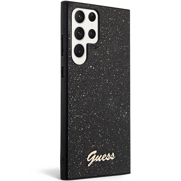 Guess Glitter Script | Etui do Galaxy S23 Ultra - PINK