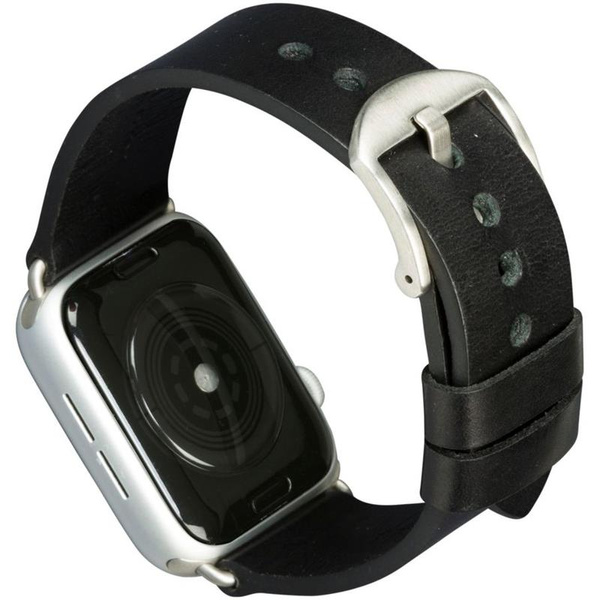 DBRAMANTE1928 BORNHOLM PASEK WATCH STRAP 44MM - BLACK/SILVER