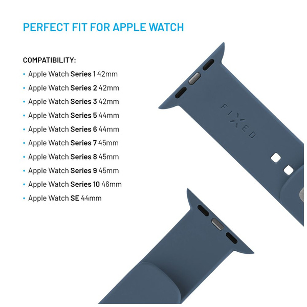 PASKI SPORTOWE DO APPLE WATCH 42/44/45/46MM SILIKONOWE FIXED TURKUSOWE