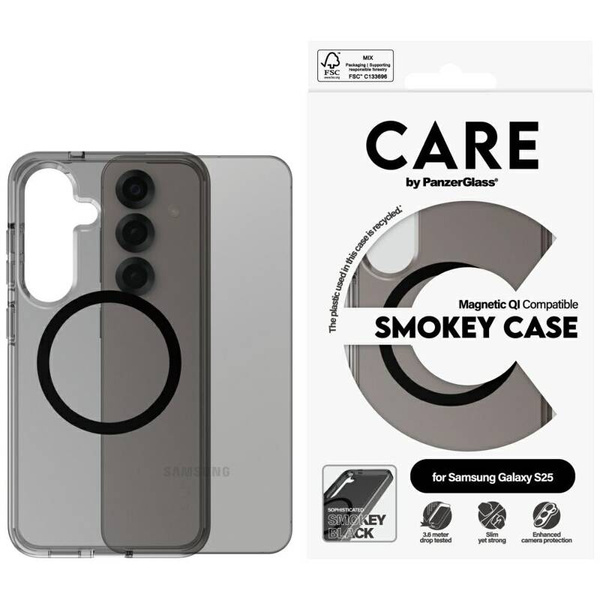 ETUI DO SAMSUNG S25 CARE BY PANZERGLASS FLAGSHIP URBAN COMBAT BLACK QI