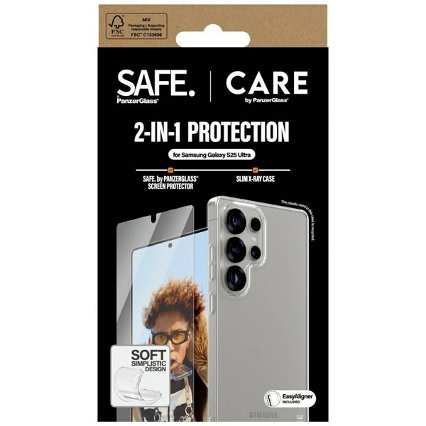 ETUI + SZKŁO DO SAMSUNG S25 ULTRA CARE BY PANZERGLASS FASHION 2W1 ZESTAW