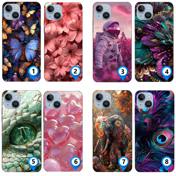 ETUI RÓŻNE WZORY do IPHONE 14 CASE OBUDOWA PLECKI AKRYL