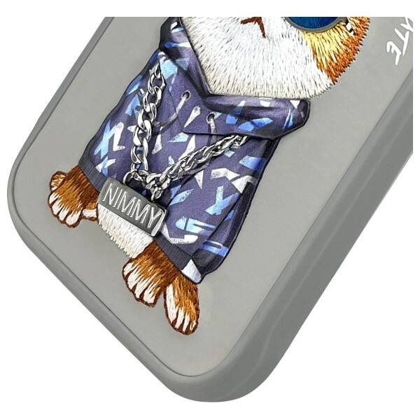 ETUI DO IPHONE 15 PRO MAX 6.7" NIMMY GLASSES COOL CAT SZARE
