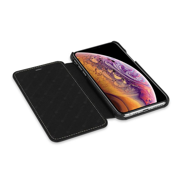 Skórzane eleganckie etui Baroon case do iPhone XS