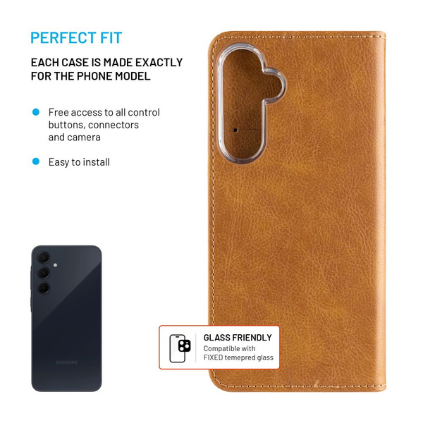 ETUI DO SAMSUNG GALAXY A35 5G TYPU BOOK FIXED OPUS BRĄZOWA