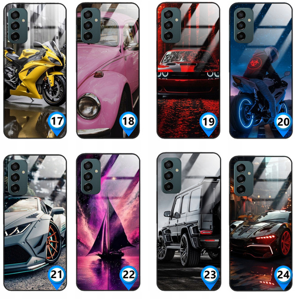 Etui akrylowe LEO auta car motoryzacja różne wzory do Galaxy M23 5G