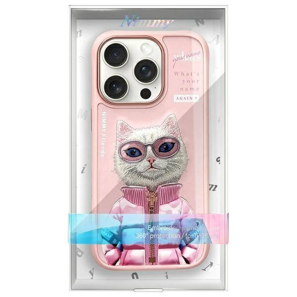 ETUI DO IPHONE 16 PRO 6.3" NIMMY COOL&CUTE 2.0 CAT RÓŻOWE