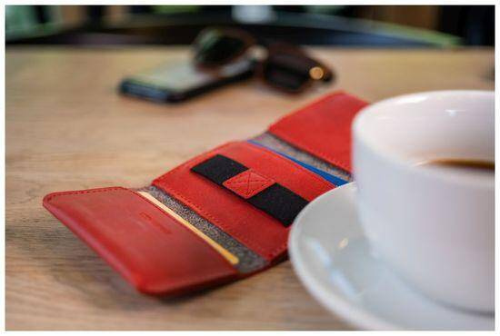 Fixed Tripple Wallet | Portfel na Apple AirTag - RED