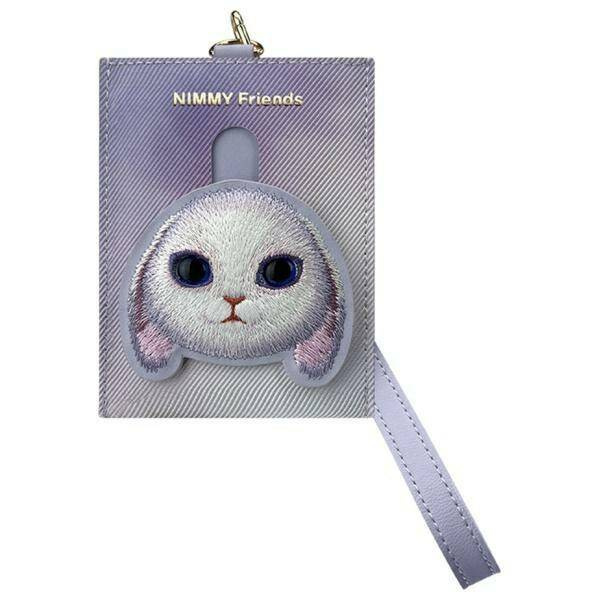 PORTFEL NA KARTY NIMMY BIG EYED PET 2.0 RABBIT FIOLETOWY
