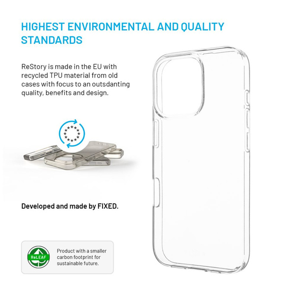 ETUI DO APPLE IPHONE 16 PRO FIXED RESTORY ŻELOWY TPU PRZEZROCZYSTY