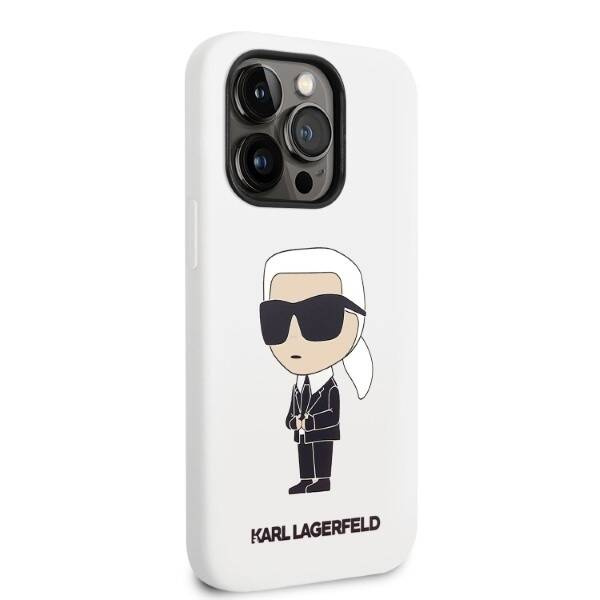ETUI KARL LAGERFELD SILICONE DO IPHONE 14 PRO MAX WHITE