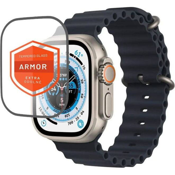 Fixed Armor | Szkło Ochronne do Apple Watch Ultra 1/2 49mm - BLACK