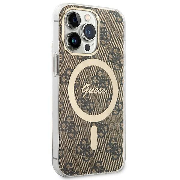 Guess Case+Charger | Etui do iPhone 13 Pro - BROWN