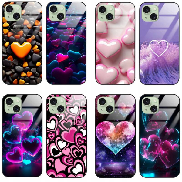 Etui akrylowe LEO serca różne wzory do iPhone 13