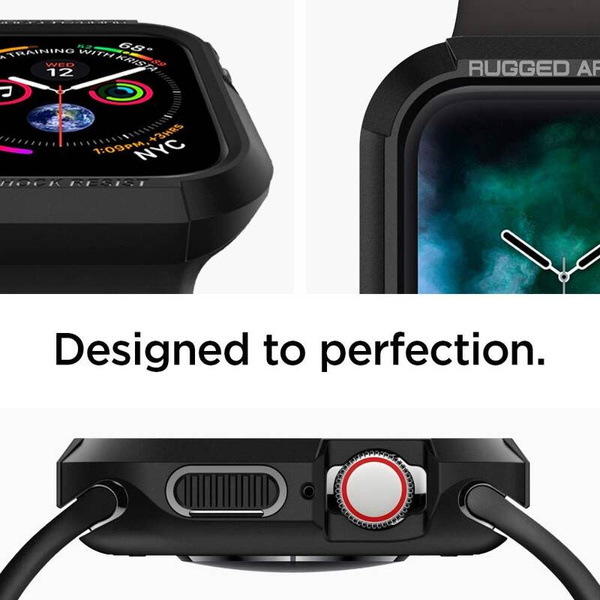 Spigen Rugged Armor | Etui do Apple Watch 4/5 44mm - BLACK